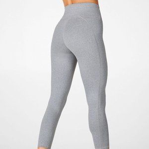 HIGH WAISTED HEATHERKNIT 7/8 - GRAY